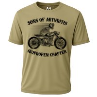 Funny Sons Of Arthritis Ibuprofen Chapter Skeleton Motorcycle Cooling Performance Crew T-Shirt