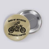 Funny Sons Of Arthritis Ibuprofen Chapter Skeleton Motorcycle Button