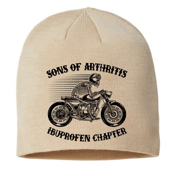 Funny Sons Of Arthritis Ibuprofen Chapter Skeleton Motorcycle Sustainable Beanie