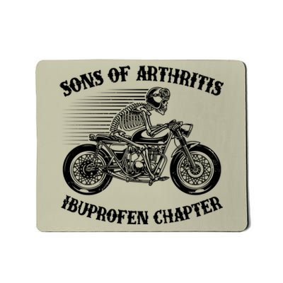 Funny Sons Of Arthritis Ibuprofen Chapter Skeleton Motorcycle Mousepad