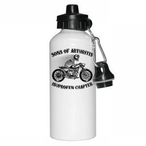 Funny Sons Of Arthritis Ibuprofen Chapter Skeleton Motorcycle Aluminum Water Bottle