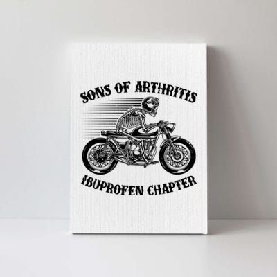 Funny Sons Of Arthritis Ibuprofen Chapter Skeleton Motorcycle Canvas