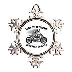 Funny Sons Of Arthritis Ibuprofen Chapter Skeleton Motorcycle Metallic Star Ornament