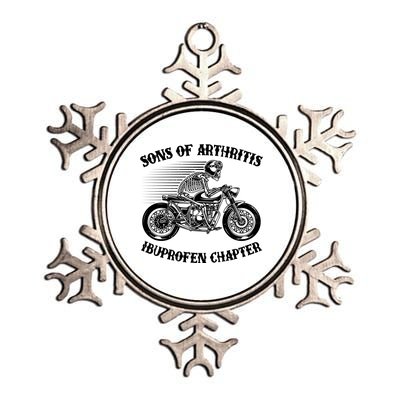 Funny Sons Of Arthritis Ibuprofen Chapter Skeleton Motorcycle Metallic Star Ornament