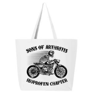 Funny Sons Of Arthritis Ibuprofen Chapter Skeleton Motorcycle 25L Jumbo Tote