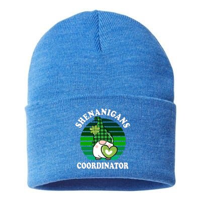 Funny St Patricks Day Shenanigans Coordinator Teacher Mom Gift Sustainable Knit Beanie