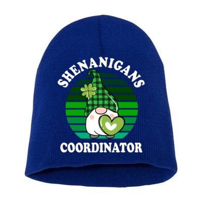 Funny St Patricks Day Shenanigans Coordinator Teacher Mom Gift Short Acrylic Beanie