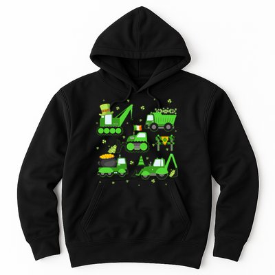 Funny St Patricks Day Crane Truck Construction Boy Hoodie