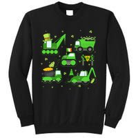 Funny St Patricks Day Crane Truck Construction Boy Sweatshirt