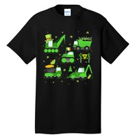 Funny St Patricks Day Crane Truck Construction Boy Tall T-Shirt