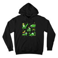 Funny St Patricks Day Crane Truck Construction Boy Tall Hoodie