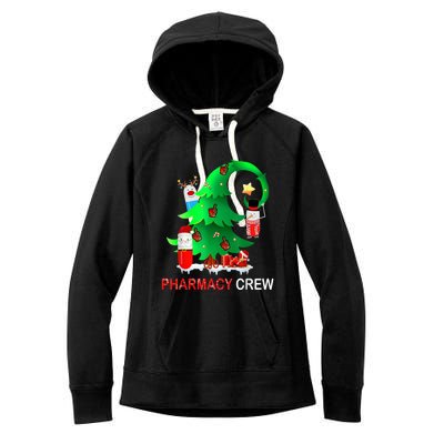 Funny Snow Pharmacy Crew Reindeer Santa Hat Christmas Gift Women's Fleece Hoodie