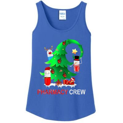 Funny Snow Pharmacy Crew Reindeer Santa Hat Christmas Gift Ladies Essential Tank