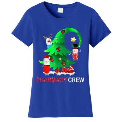 Funny Snow Pharmacy Crew Reindeer Santa Hat Christmas Gift Women's T-Shirt