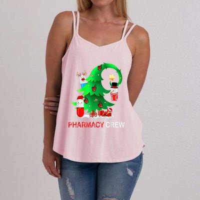 Funny Snow Pharmacy Crew Reindeer Santa Hat Christmas Gift Women's Strappy Tank