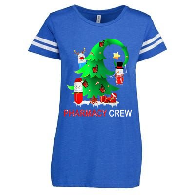 Funny Snow Pharmacy Crew Reindeer Santa Hat Christmas Gift Enza Ladies Jersey Football T-Shirt