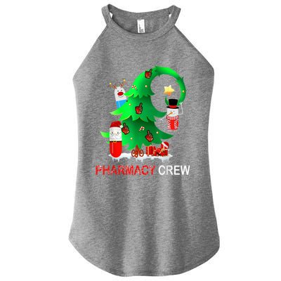 Funny Snow Pharmacy Crew Reindeer Santa Hat Christmas Gift Women's Perfect Tri Rocker Tank