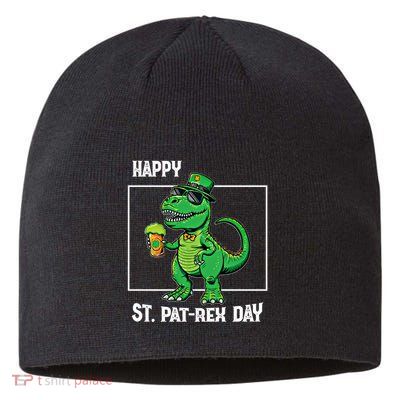Funny Saint Patrick Beer Rex Design Happy St Patrex Day Meaningful Gift Sustainable Beanie