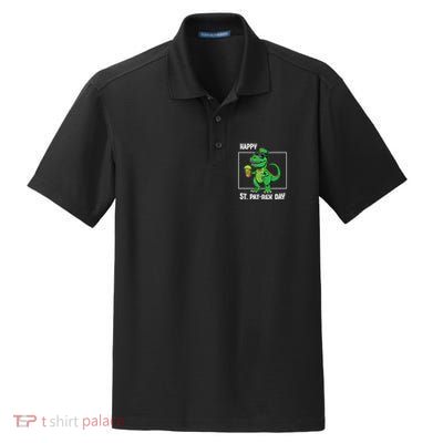 Funny Saint Patrick Beer Rex Design Happy St Patrex Day Meaningful Gift Dry Zone Grid Polo