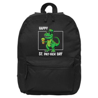 Funny Saint Patrick Beer Rex Design Happy St Patrex Day Meaningful Gift 16 in Basic Backpack
