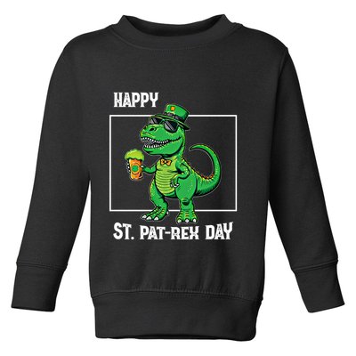 Funny Saint Patrick Beer Rex Design Happy St Patrex Day Meaningful Gift Toddler Sweatshirt