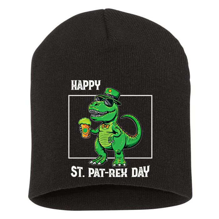 Funny Saint Patrick Beer Rex Design Happy St Patrex Day Meaningful Gift Short Acrylic Beanie