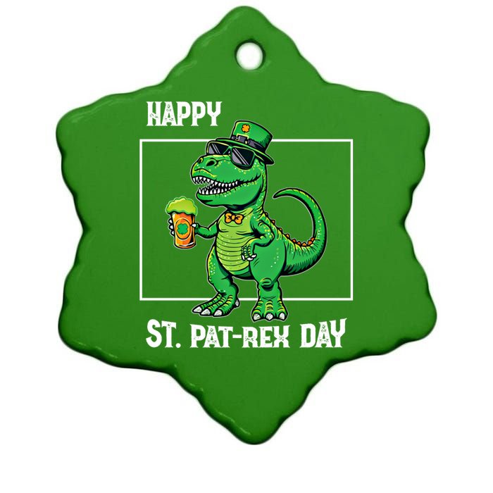 Funny Saint Patrick Beer Rex Design Happy St Patrex Day Meaningful Gift Ceramic Star Ornament