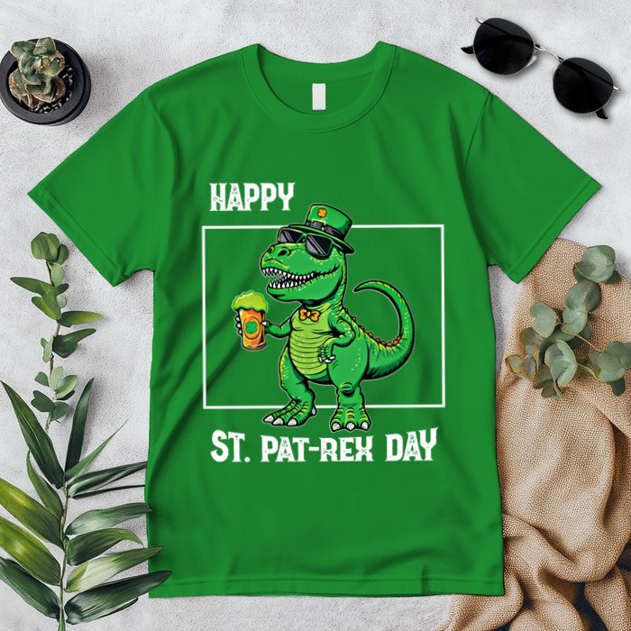 Funny Saint Patrick Beer Rex Design Happy St Patrex Day Meaningful Gift Premium T-Shirt