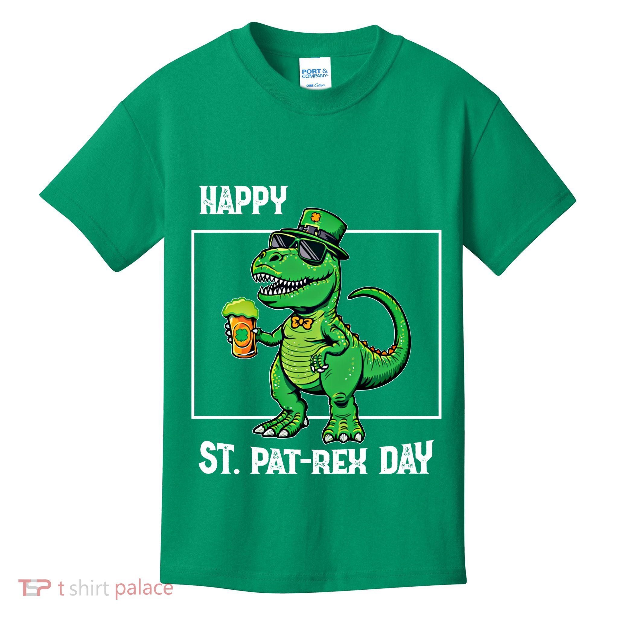 Funny Saint Patrick Beer Rex Design Happy St Patrex Day Meaningful Gift Kids T-Shirt