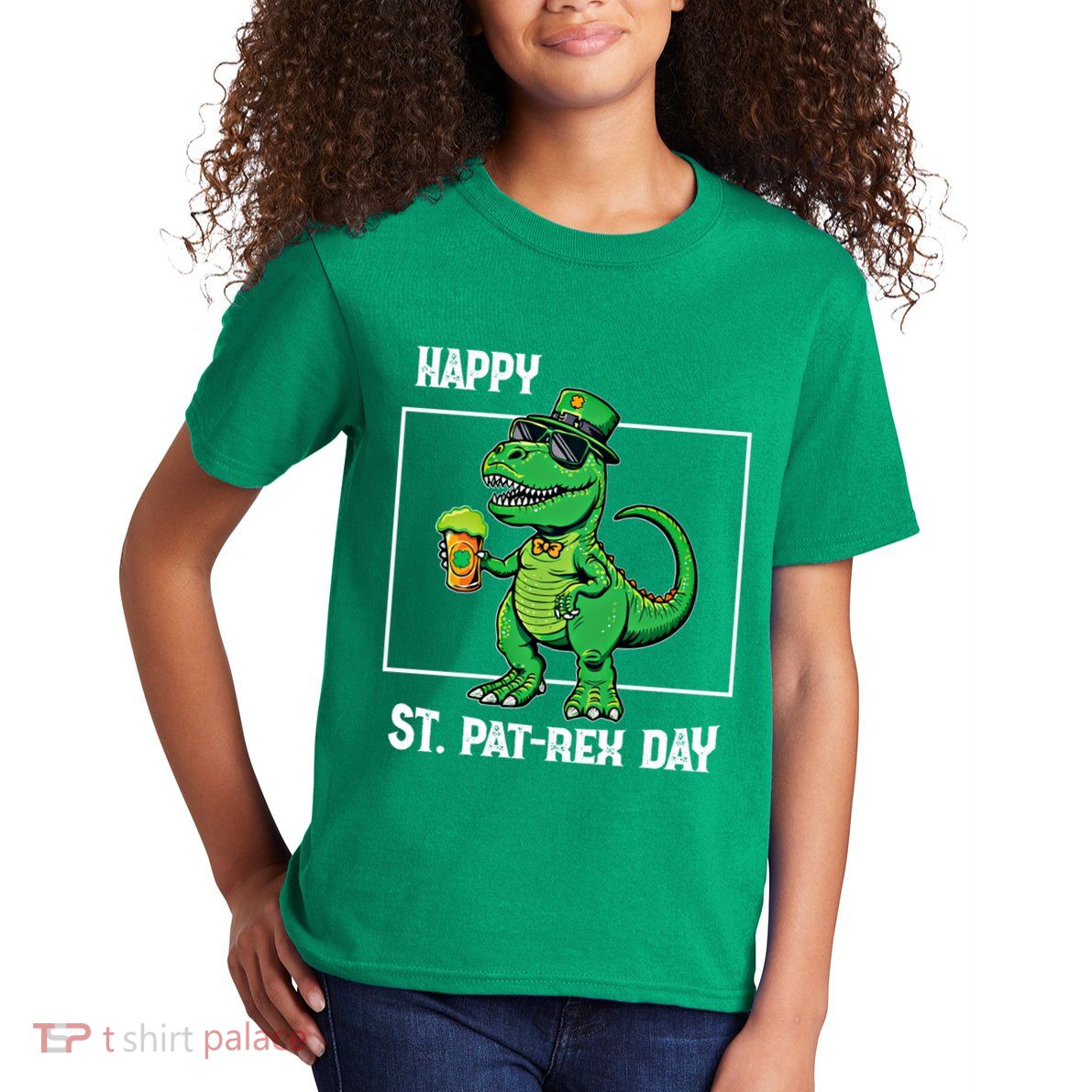Funny Saint Patrick Beer Rex Design Happy St Patrex Day Meaningful Gift Kids T-Shirt