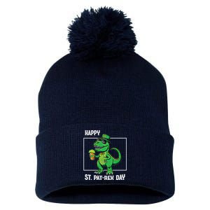 Funny Saint Patrick Beer Rex Design Happy St Patrex Day Meaningful Gift Pom Pom 12in Knit Beanie