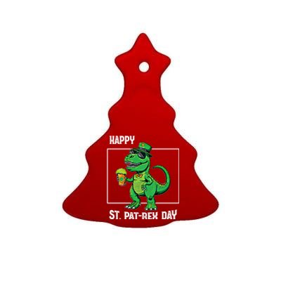 Funny Saint Patrick Beer Rex Design Happy St Patrex Day Meaningful Gift Ceramic Tree Ornament