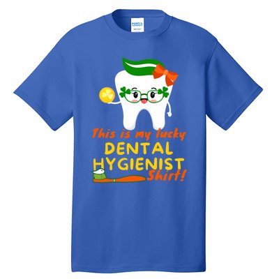 Funny St Patrick's Day Dental Hygienist Dentist Lucky Tooth Gift Tall T-Shirt