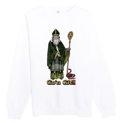 Funny St Patricks Day GoN Git St Patrick Premium Crewneck Sweatshirt