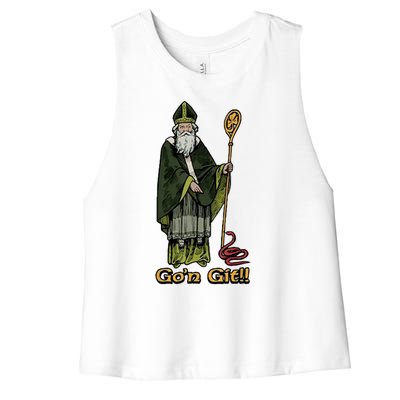 Funny St Patricks Day GoN Git St Patrick Women's Racerback Cropped Tank