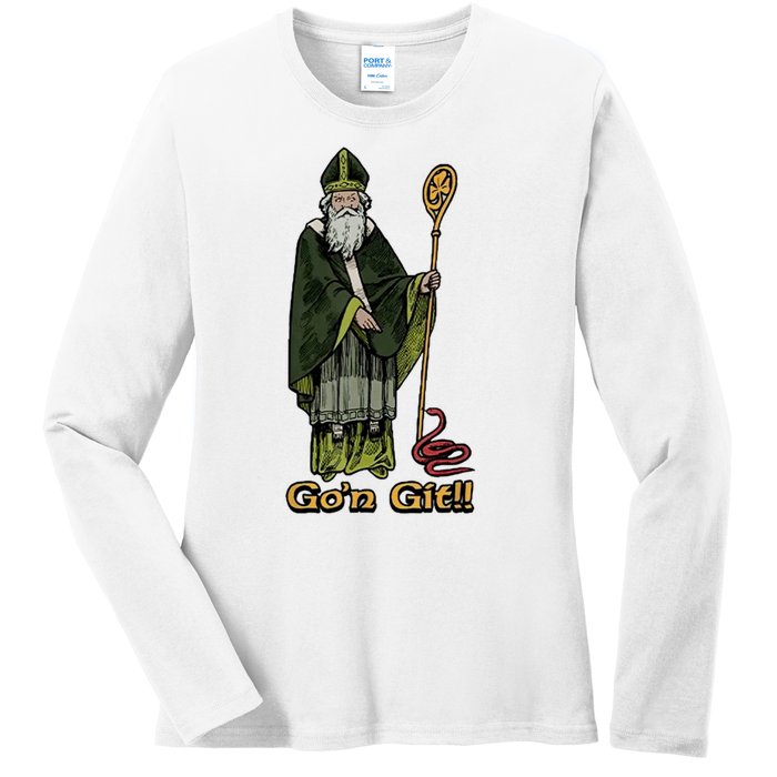 Funny St Patricks Day GoN Git St Patrick Ladies Long Sleeve Shirt