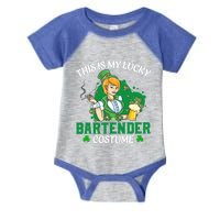 Funny St Patrick's Day This Is My Lucky Bartender Costume Gift Infant Baby Jersey Bodysuit