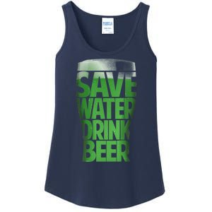 Funny St Patricks Day Save Water Drink Green Beer Irish Gift Ladies Essential Tank