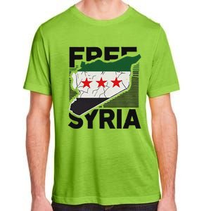 Free Syria Patriotic Syrian Flag Adult ChromaSoft Performance T-Shirt