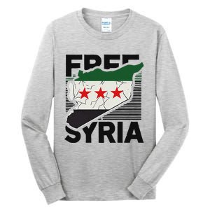 Free Syria Patriotic Syrian Flag Tall Long Sleeve T-Shirt