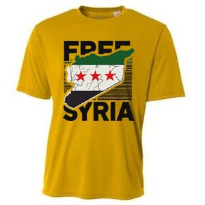 Free Syria Patriotic Syrian Flag Cooling Performance Crew T-Shirt