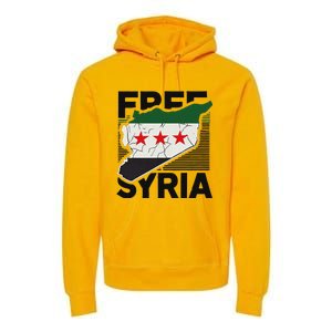 Free Syria Patriotic Syrian Flag Premium Hoodie