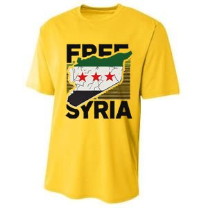 Free Syria Patriotic Syrian Flag Performance Sprint T-Shirt