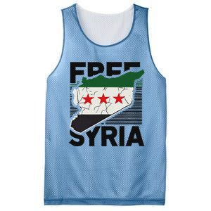 Free Syria Patriotic Syrian Flag Mesh Reversible Basketball Jersey Tank