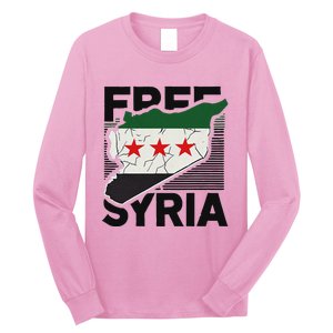 Free Syria Patriotic Syrian Flag Long Sleeve Shirt