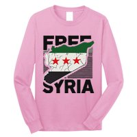 Free Syria Patriotic Syrian Flag Long Sleeve Shirt