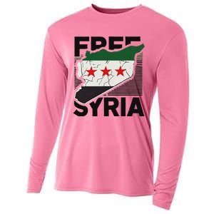 Free Syria Patriotic Syrian Flag Cooling Performance Long Sleeve Crew