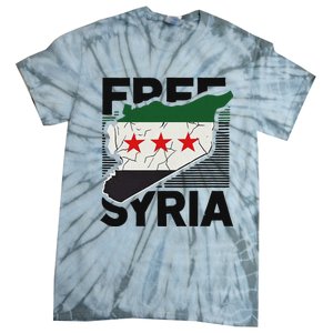 Free Syria Patriotic Syrian Flag Tie-Dye T-Shirt