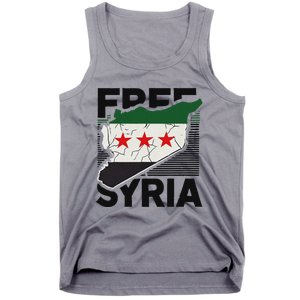 Free Syria Patriotic Syrian Flag Tank Top