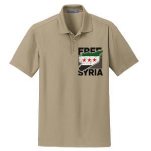 Free Syria Patriotic Syrian Flag Dry Zone Grid Polo